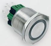 22 Flat LED ring Pushbutton